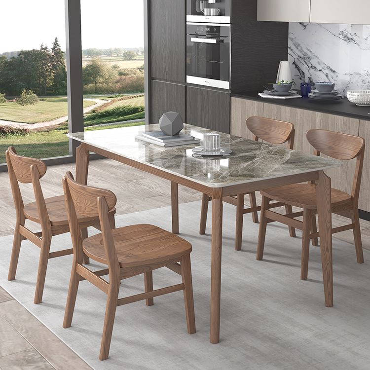 Sintered Stone Top Rectangle Table Medieval Modern Kitchen Table with 4 Legs Clearhalo ' dining_table' 'Dining Tables & Seating' 'Dining Tables' 'furn' 'furn_dining_table' 'Furniture' 'furniture_dining_table' 'Kitchen & Dining Furniture' 'kitchen&dining_furn' 'kitchen' 'kitchen_dining_table' 1200x1200_5d43f38b-0bc0-443f-b3ef-bcdf5be86ae9