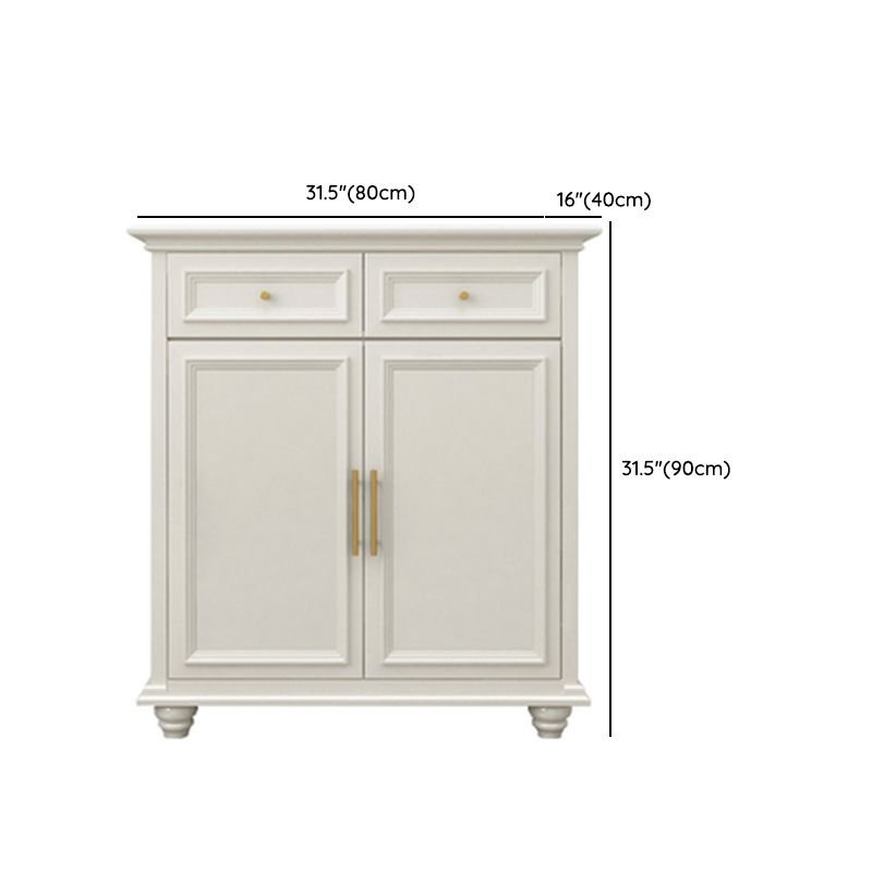 Contemporary White Buffet Sideboard Solid Wood Sideboard Cabinet with Drawers and Doors Clearhalo 'buffet_sideboard' 'Buffets & Sideboards' 'furn' 'furn_buffet_sideboard' 'Furniture' 'Kitchen & Dining Furniture' 1200x1200_5d448285-6312-47d0-baa0-46b2a974469f
