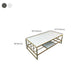 Glam Rectangle Coffee Table with Golden Sled Base and Storage Shelf Clearhalo 'Coffee & Accent Tables' 'Coffee Tables' 'coffee_tables' 'furn' 'furn_coffee_tables' 'Furniture' 'Living Room Furniture' 1200x1200_5d462b85-65f7-4134-8eda-fc302895c5e1