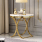 Round Stone Top Side End Table Frame Sofa Side End Table for Living Room Clearhalo 'Coffee & Accent Tables' 'End & Side Tables' 'end_side_table' 'end_side_tables' 'furn' 'furn_end_side_tables' 'Furniture' 'furniture_end_side_table' 'Living Room Furniture' 1200x1200_5d47810f-eb6a-4039-9339-56b972f2b4f5