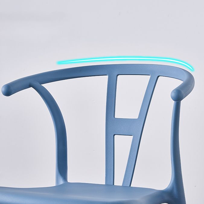 Scandinavian Plastic Armless Dining Chairs Stackable Dining Side Chair (Set of 4) Clearhalo ' kitchen&dining_furn' 'Dining Chairs' 'Dining Tables & Seating' 'dining_chair' 'furn' 'furn_dining_chair' 'Furniture' 'furniture_dining_chair' 'Kitchen & Dining Furniture' 'kitchen' 1200x1200_5d4a5b5d-9c1c-4718-8d9b-df54ecc9c5b7