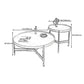 3 Legs Base Design Black Metal Base Rock Slab Top Round Coffee Table Clearhalo 'Coffee & Accent Tables' 'Coffee Tables' 'coffee_tables' 'Furniture' 'furniture_coffee_tables' 'Living Room Furniture' 1200x1200_5d4ac2a2-14ef-44b2-8354-a8e6f28f86c9