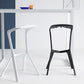 Tabouret de bar en plastique industriel Tabouret de hauteur de bar empilable d'intérieur