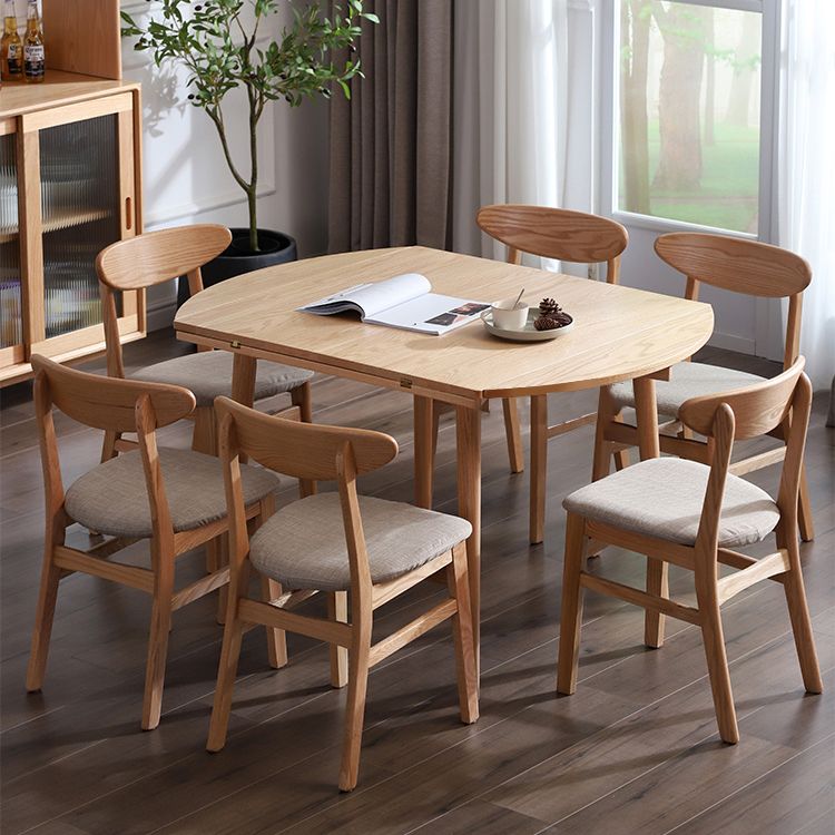 Oak Extendable Round Dining Table Modern Adjustable Square Wood Table with 4 Legs Clearhalo ' dining_table' 'Dining Tables & Seating' 'Dining Tables' 'furn' 'furn_dining_table' 'Furniture' 'furniture_dining_table' 'Kitchen & Dining Furniture' 'kitchen&dining_furn' 'kitchen' 'kitchen_dining_table' 1200x1200_5d4d8bdc-7076-490a-b0ac-6e25eb0b6e0f