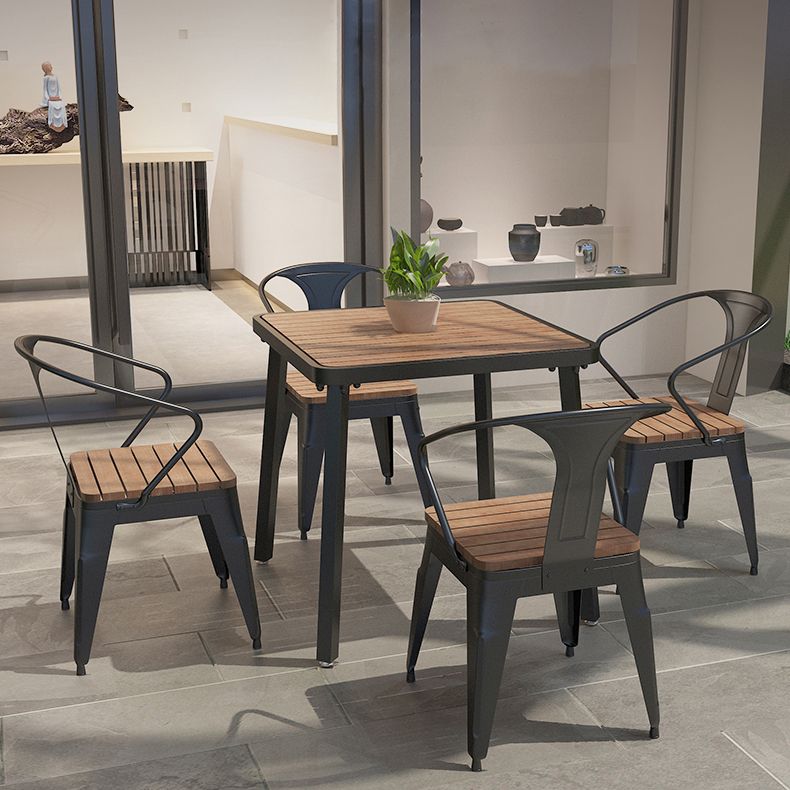 Modern 1/2/3/4/5 Pieces Dining Set Wood Dining Table for Courtyard Balcony Clearhalo 'Dining Room Sets' 'Dining Tables & Seating' 'dining_room_set' 'furn' 'furn_dining_room_set' 'Furniture' 'Kitchen & Dining Furniture' 1200x1200_5d4ed8a4-2333-4d2b-a38d-d7303051163f