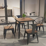 Modern 1/2/3/4/5 Pieces Dining Set Wood Dining Table for Courtyard Balcony