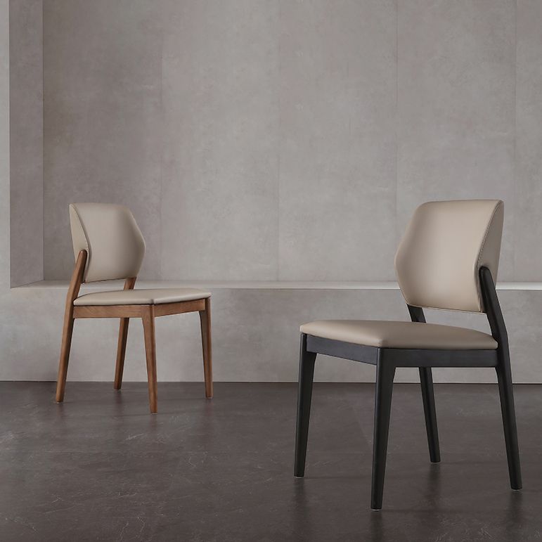 Faux Leather Dining Side Chair Modern Kitchen Side Dining Chairs