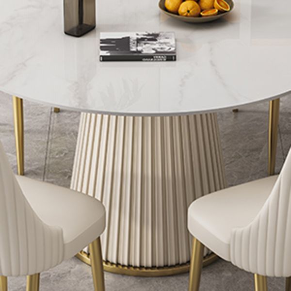 Traditional Luxury Dining Table Round White Sintered Stone Table with Pedestal Base Clearhalo ' dining_table' 'Dining Tables & Seating' 'Dining Tables' 'furn' 'furn_dining_table' 'Furniture' 'furniture_dining_table' 'Kitchen & Dining Furniture' 'kitchen&dining_furn' 'kitchen' 'kitchen_dining_table' 1200x1200_5d506553-0d29-4c27-8020-327867e5b073