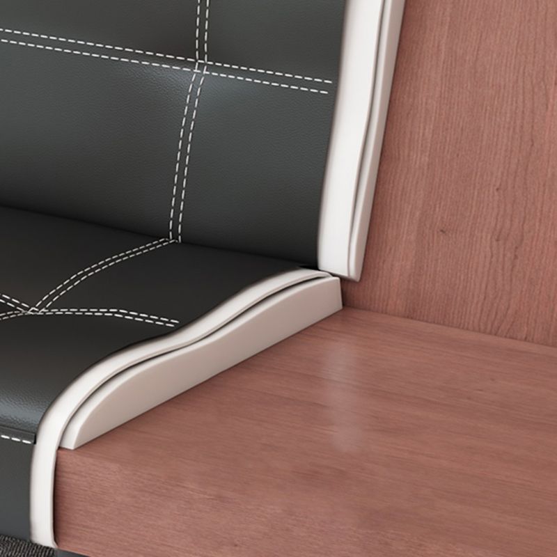 Moderne faux lederen bank zonder makeloze cabrioleboekje