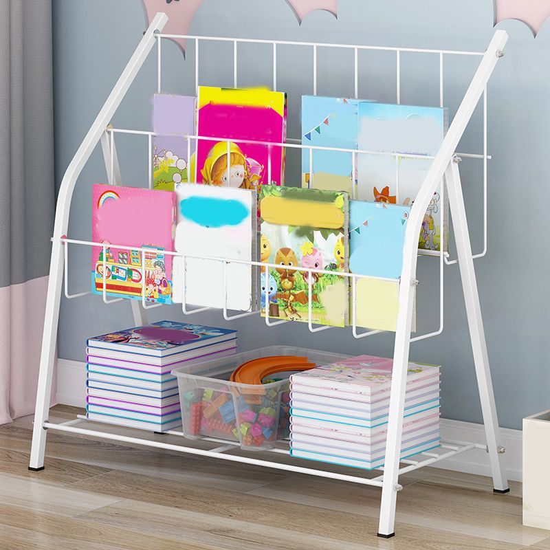 Scandinavian Bookshelf Standard Metal Open Back Bookcase with Shelves Clearhalo 'Bookcases' 'furn' 'furn_bookcases' 'Furniture' 'Office Furniture' 1200x1200_5d54ec82-ee9b-4c39-aef0-743ec38e3851