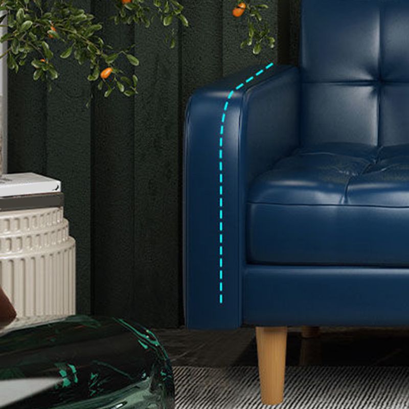 Contemporary Biscuit Back Standard Square Arm Genuine Leather Sofa Clearhalo 'furn' 'furn_sofas' 'Furniture' 'Living Room Furniture' 'Sofa' 'sofas' 1200x1200_5d555e7a-3359-4ab6-8378-f7b26abce920