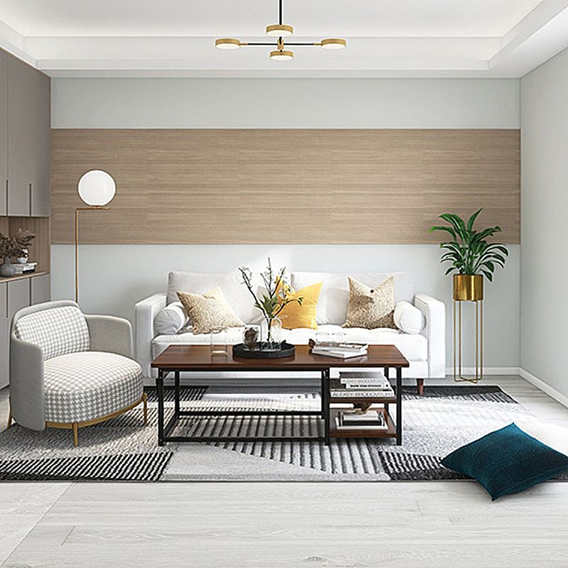 Tavolo da cocktail di caffè rettangolare moderno con scaffali di stoccaggio