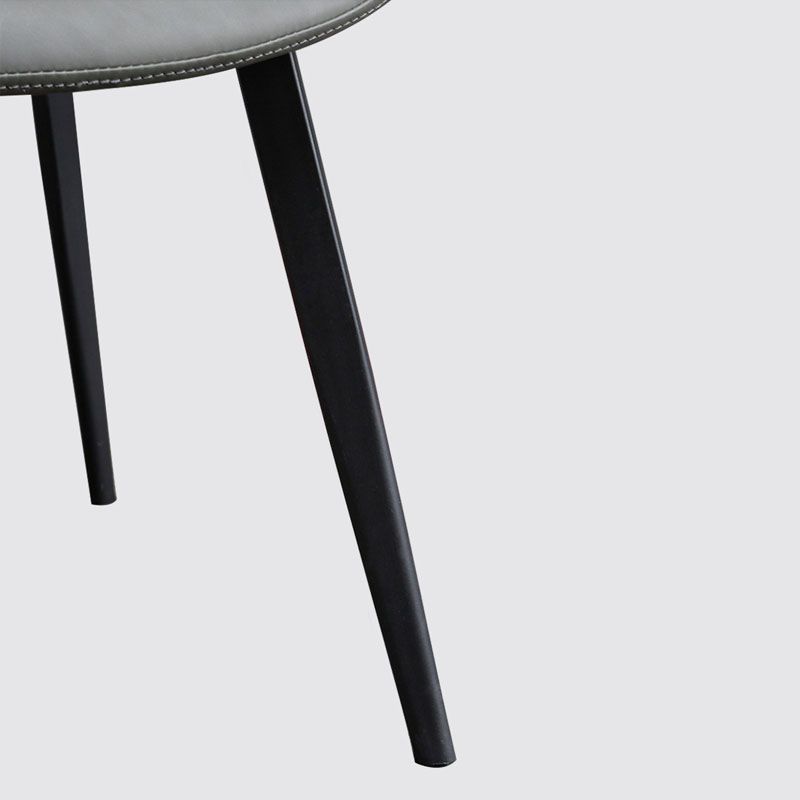 Contemporary Style Leather Dining Chairs Solid Back Arm Chair for Kitchen Clearhalo ' kitchen&dining_furn' 'Dining Chairs' 'Dining Tables & Seating' 'dining_chair' 'furn' 'furn_dining_chair' 'Furniture' 'furniture_dining_chair' 'Kitchen & Dining Furniture' 'kitchen' 1200x1200_5d5ac6b2-ab23-4f53-9aba-f5c3d9e3ba68