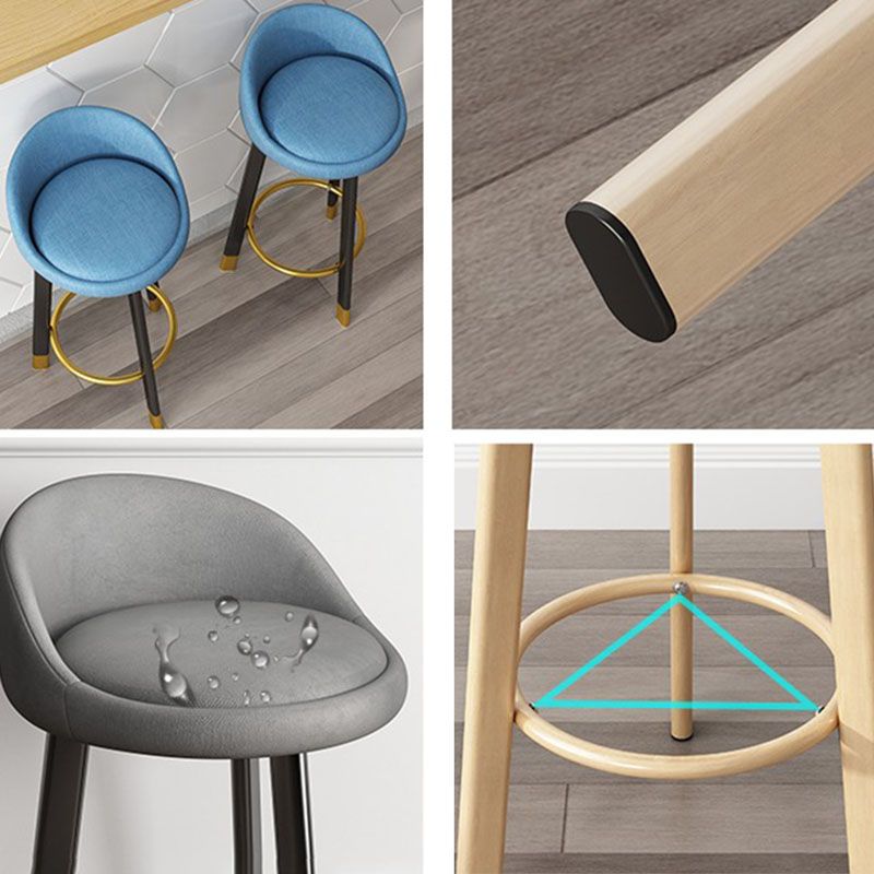 Modern Armless Backrest Counter Stool Steel Kitchen Bar Stool with Pedal, 1 Piece Clearhalo 'Bar Furniture' 'Bar Stools' 'bar_stools' 'furn' 'furn_bar_stools' 'furniture_bar_stools' 'Kitchen & Dining Furniture' 'kitchen&dining_furn' 'kitchen' 'kitchen_furn' Furniture' 1200x1200_5d5b604e-146f-4a0a-8e77-5003e04b9df4