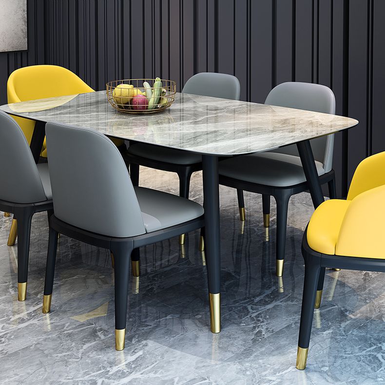 Table à manger gris de style moderne