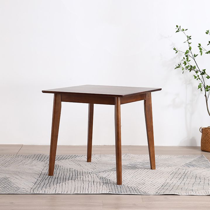 Square Shape Industrial Dining Table Wood Color Fixed Table with Rubberwood Solid Wood Clearhalo ' dining_table' 'Dining Tables & Seating' 'Dining Tables' 'furn' 'furn_dining_table' 'Furniture' 'furniture_dining_table' 'Kitchen & Dining Furniture' 'kitchen&dining_furn' 'kitchen' 'kitchen_dining_table' 1200x1200_5d5c55e3-e1d6-48ef-b847-78eafa0926d1