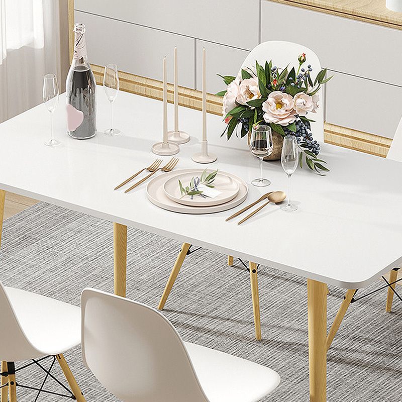 Modern Style Density Plank Wood/white Top Solid Wood Leg Coffee Table Clearhalo 'Coffee & Accent Tables' 'Coffee Tables' 'coffee_tables' 'furn' 'furn_coffee_tables' 'Furniture' 'furniture_coffee_tables' 'Living Room Furniture' 1200x1200_5d5ca035-9236-479d-82d3-669be380ef9c