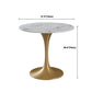 Glam Style Sintered Stone Dining Set Round 1/4/5 Pieces Dining Table Set for Home Use