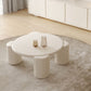 Contemporary Round Beige Coffee Table with 4 Legs Wooden Coffee Table Clearhalo 'Coffee & Accent Tables' 'Coffee Tables' 'coffee_tables' 'furn' 'furn_coffee_tables' 'Furniture' 'Living Room Furniture' 1200x1200_5d5e96a5-c295-4f78-b4da-6a8b1467ae0f