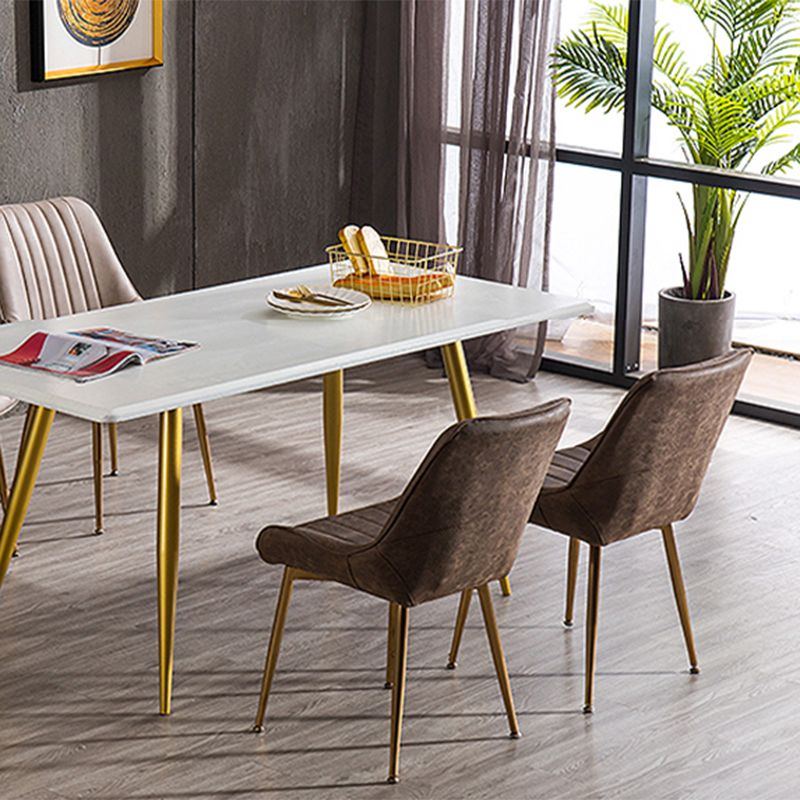 Nordic Metal Dining Room Armless Chairs Upholstered Dining Side Chair for Restaurant Clearhalo ' kitchen&dining_furn' 'Dining Chairs' 'Dining Tables & Seating' 'dining_chair' 'furn' 'furn_dining_chair' 'Furniture' 'furniture_dining_chair' 'Kitchen & Dining Furniture' 'kitchen' 1200x1200_5d5ef3b4-c4a3-45d8-93b7-964d59aa79ee