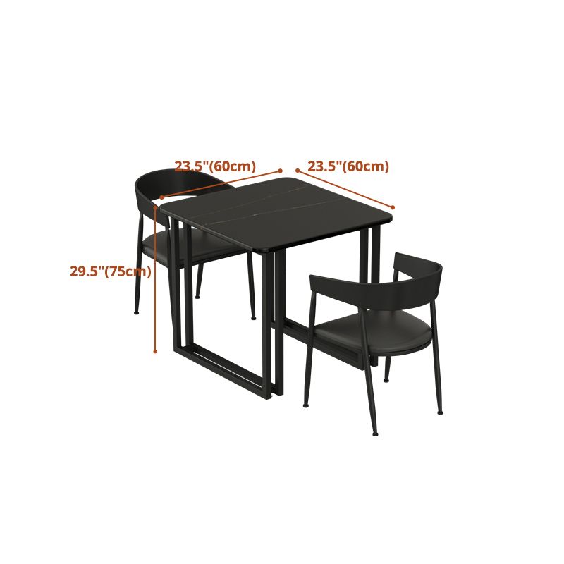 Industrial Style Dining Table Black Sintered Stone Dining Table with Metal Base Clearhalo ' dining_table' 'Dining Tables & Seating' 'Dining Tables' 'furn' 'furn_dining_table' 'Furniture' 'furniture_dining_table' 'Kitchen & Dining Furniture' 'kitchen&dining_furn' 'kitchen' 'kitchen_dining_table' 1200x1200_5d5fee6a-6afb-4a62-b28f-2b424e2cb181