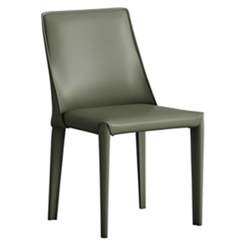 Designer Style Hotel Leather Side Chair Matte Finish Solid Back Dining Chair Clearhalo ' kitchen&dining_furn' 'Dining Chairs' 'Dining Tables & Seating' 'dining_chair' 'furn' 'furn_dining_chair' 'Furniture' 'furniture_dining_chair' 'Kitchen & Dining Furniture' 'kitchen' 1200x1200_5d5ff2d4-c961-4cc9-8c8a-2fadcd6618c1