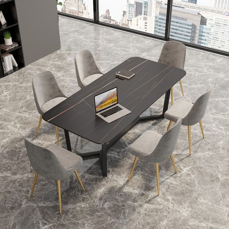 Curved Meeting Table Office Luxury Sintered Stone Writing Desk Clearhalo 'furn' 'furn_office_desk' 'Furniture' 'furniture_office_desk' 'Office Desks' 'Office Furniture' 'office_desk' 1200x1200_5d60361b-bb5a-4659-9299-713fbc9970ee
