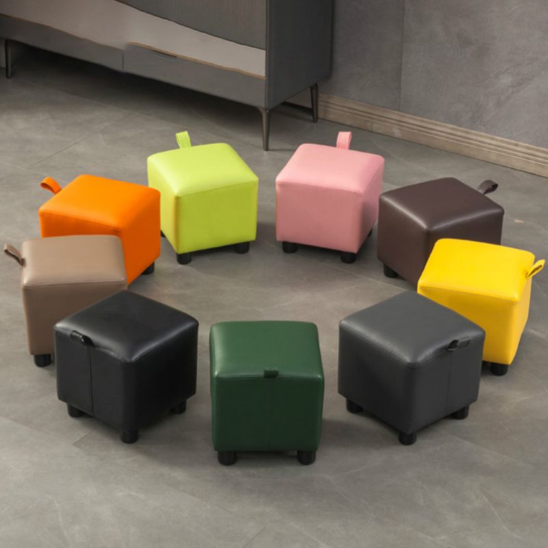 Oranje moderne standaard faux lederen vierkant standaard voor woonkamer