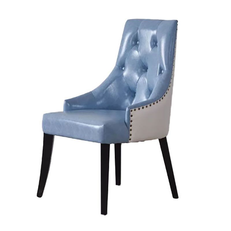 Victorian Style Solid Wood Dining Chair Armless Tufted Dining Chair for Home Use (Set of 2) Clearhalo ' kitchen&dining_furn' 'Dining Chairs' 'Dining Tables & Seating' 'dining_chair' 'furn' 'furn_dining_chair' 'Furniture' 'furniture_dining_chair' 'Kitchen & Dining Furniture' 'kitchen' 1200x1200_5d64a592-f0b2-48d2-9858-4b3419b6612a