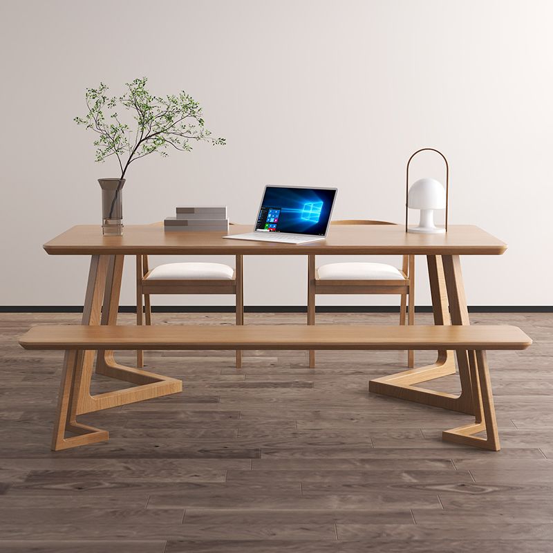 Modern Style Writing Desk Wooden Rectangular Office Desk for Home Clearhalo 'furn' 'furn_office_desk' 'Furniture' 'Office Desks' 'Office Furniture' 'office_desk' 1200x1200_5d662209-f07a-4289-b5e6-80fbf1c3d94d
