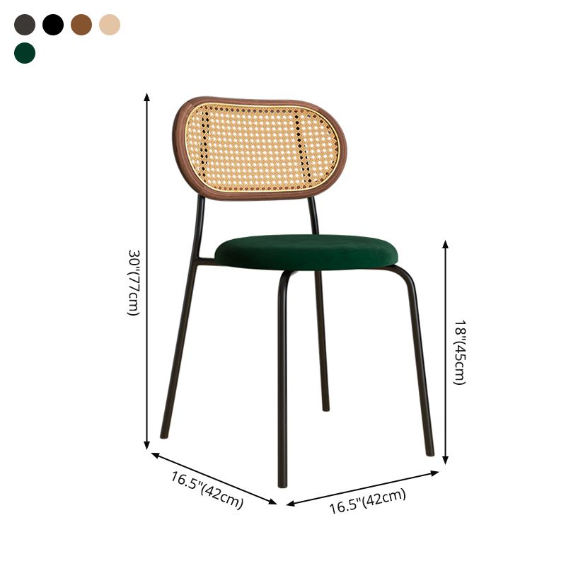 Metal Contemporary Style Chair Set Open Back Side Kitchen Dining Room Chairs Clearhalo ' kitchen&dining_furn' 'Dining Chairs' 'Dining Tables & Seating' 'dining_chair' 'furn' 'furn_dining_chair' 'Furniture' 'furniture_dining_chair' 'Kitchen & Dining Furniture' 'kitchen' 1200x1200_5d6685ca-f994-4365-8d6f-e9d7f528d8d3