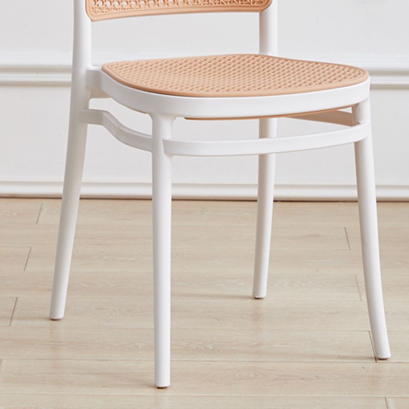 Sillas de comedor de plástico de plástico abiertas de estilo moderno (juego de 4/8)