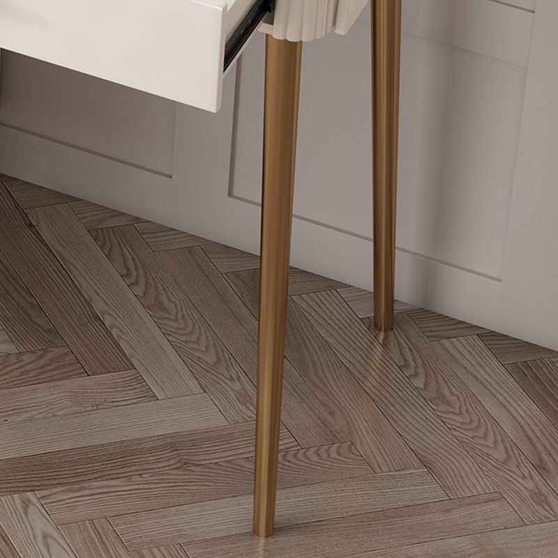 Contemporary White Slate Dresser 31.1-In High Vanity Dressing Table Set with Drawers