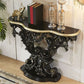 French Country Console Table Brown/Black/White/Gold Wooden Console Sofa Table Clearhalo 'Console Tables' 'console_tables' 'Entry & Mudroom Furniture' 'furn' 'furn_console_tables' 'Furniture' 1200x1200_5d67bc3d-933b-4ddd-8a29-48f6b82cc5c2