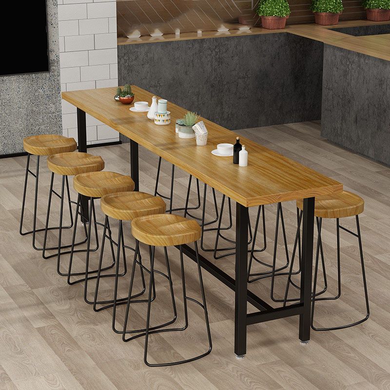 Modern Rectangle Pub Dining Set 1/2/6/7/9/11 Pieces Indoor Table and Stool Set Clearhalo 'Bar Furniture' 'furn' 'furn_home_bar_bar_sets' 'Furniture' 'Home Bars & Bar Sets' 'home_bar_bar_sets' 'Kitchen & Dining Furniture' 1200x1200_5d689cb3-e464-4dac-a2f7-c9cbf9a7fc2e