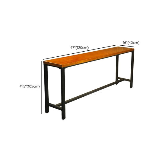 Industriële stijl vaste houten top rechthoek bar eettafel voor eetkamer