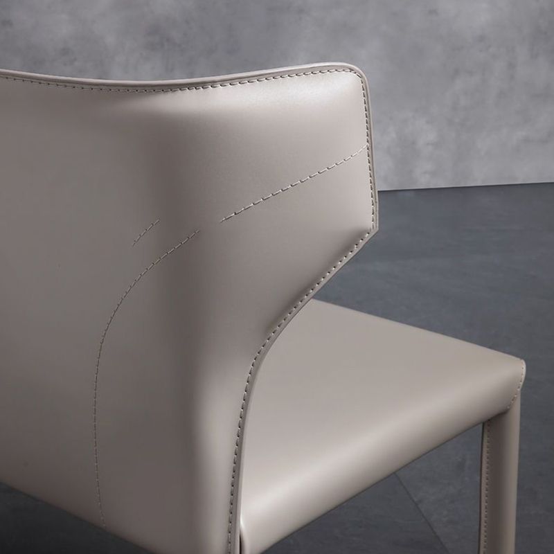 Contemporary Kitchen Leather Dining Chair Wingback Parsons Chair Clearhalo 'Dining Chairs' 'Dining Tables & Seating' 'dining_chair' 'furn' 'furn_dining_chair' 'Furniture' 'furniture_dining_chair' 'Kitchen & Dining Furniture' 1200x1200_5d6a06d0-f4c1-4345-a9c4-b553682874e5