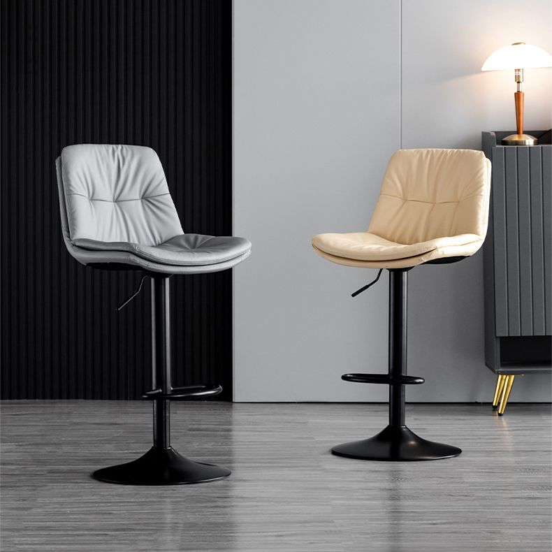 Swivel Iron Counter Height Stools Modern Adjustable Indoor Footrest Bar Stool Clearhalo 'Bar Furniture' 'Bar Stools' 'bar_stools' 'furn' 'furn_bar_stools' 'furniture_bar_stools' 'Kitchen & Dining Furniture' 'kitchen&dining_furn' 'kitchen' 'kitchen_furn' Furniture' 1200x1200_5d6b05a7-9f3f-4dd1-a852-3565b4fd0e81