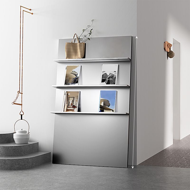 Metal Closed Back Bookshelf Modern Style Bookcase for Home Office