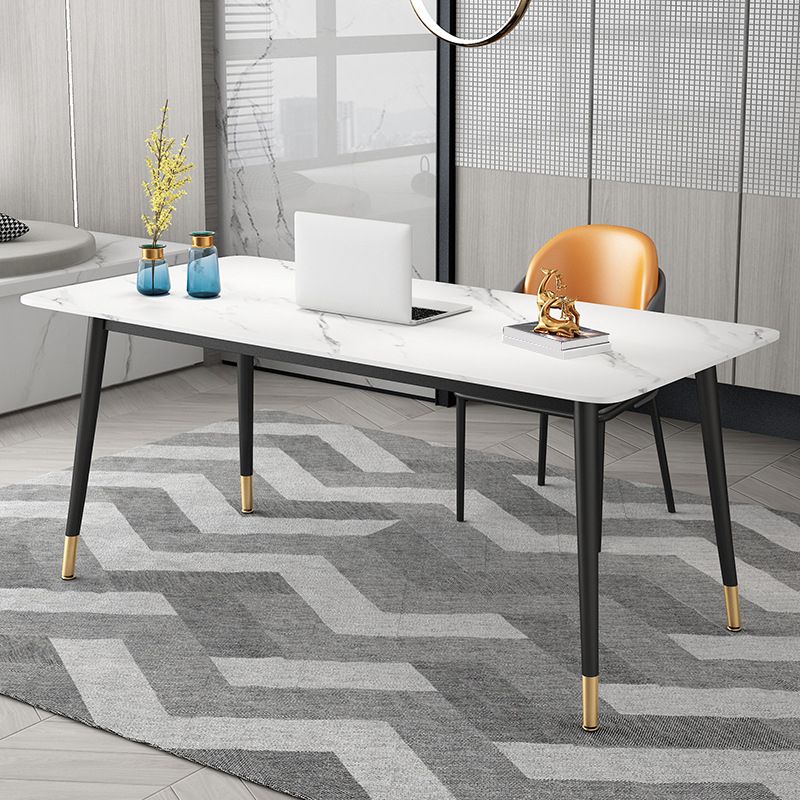 29.52 "H escritorio industrial de oficina industrial escritorio de secretario negro rectangular