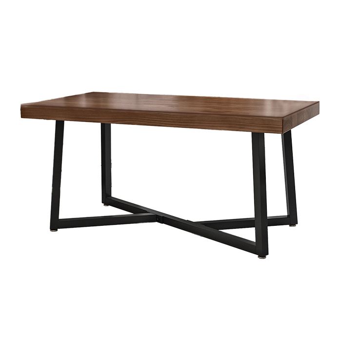 Industrial Solid Wood Dining Table Brown Rectangle Table with Metal Base for Dinning Room Clearhalo ' dining_table' 'Dining Tables & Seating' 'Dining Tables' 'furn' 'furn_dining_table' 'Furniture' 'furniture_dining_table' 'Kitchen & Dining Furniture' 'kitchen&dining_furn' 'kitchen' 'kitchen_dining_table' 1200x1200_5d6c6b62-3b28-419c-85ba-29d370c33628