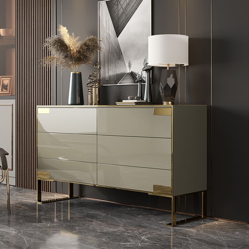 Cómoda cómoda de almacenamiento de madera cómoda clásica Glam para oficina en casa