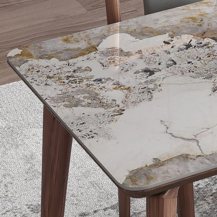 Modern Sintered Stone Top Dining Set 1/4/5/7 Pieces Walnut Dining Table with Chairs Clearhalo 'Dining Room Sets' 'Dining Tables & Seating' 'dining_room_set' 'furn' 'furn_dining_room_set' 'Furniture' 'furniture_dining_room_set' 'Kitchen & Dining Furniture' 1200x1200_5d6d7a5b-8af7-4813-a4ee-75b6a5e35ca2