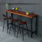 Industrial Rectangle Pine Wood Bar Table Set 1/4 Pieces Counter Table with High Stools Clearhalo 'Bar Furniture' 'furn' 'furn_home_bar_bar_sets' 'Furniture' 'Home Bars & Bar Sets' 'home_bar_bar_sets' 'Kitchen & Dining Furniture' 1200x1200_5d6da9e8-be17-4a90-b9ef-13ec7370302b