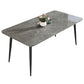 Modern Style Dining Table Rectangle Sintered Stone Dining Table with Black Frame Clearhalo ' dining_table' 'Dining Tables & Seating' 'Dining Tables' 'furn' 'furn_dining_table' 'Furniture' 'furniture_dining_table' 'Kitchen & Dining Furniture' 'kitchen&dining_furn' 'kitchen' 'kitchen_dining_table' 1200x1200_5d6f63a1-6d3a-4cae-87de-aed5cea6445c