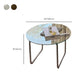 Modern Glass Top Round Coffee Table Sled Single Coffee Table