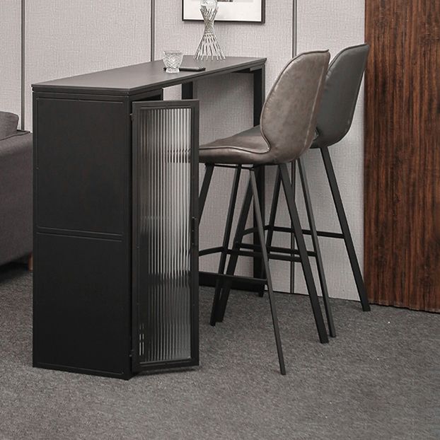 Table à manger moderne rectangle du rectangle avec rangement table de rangement table à cocktails