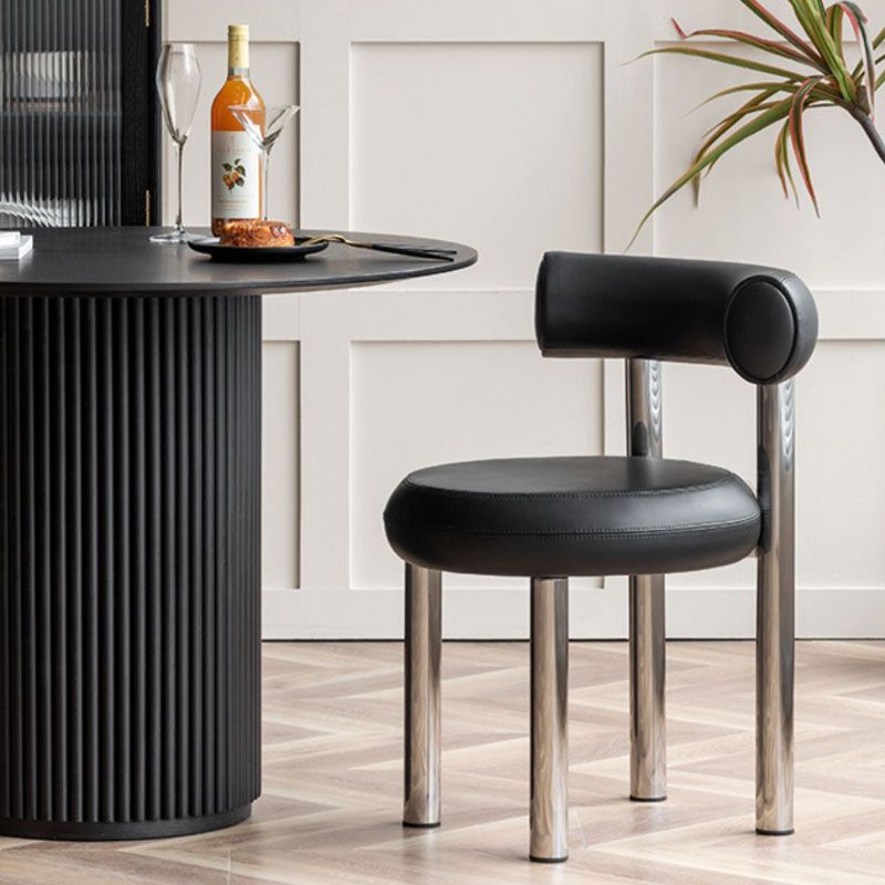 Contemporary Style Side Chair Metal Open Back Dining Room Chair for Home Clearhalo 'Dining Chairs' 'Dining Tables & Seating' 'dining_chair' 'furn' 'furn_dining_chair' 'Furniture' 'Kitchen & Dining Furniture' 1200x1200_5d735102-c1d0-4970-8168-d5b110a8818f