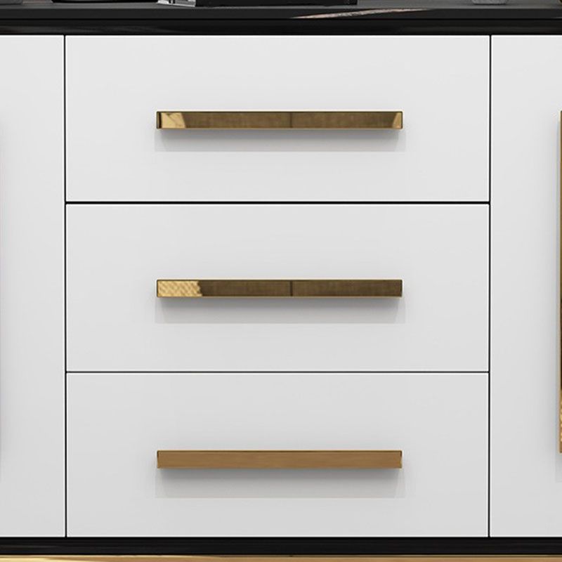 Glam Style Buffet Sideboard Stone Top Server with Door and Drawer Clearhalo 'buffet_sideboard' 'Buffets & Sideboards' 'furn' 'furn_buffet_sideboard' 'Furniture' 'Kitchen & Dining Furniture' 1200x1200_5d73abcd-2bc2-436f-8861-041646559345