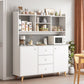 Modern 3-Drawer Dining Server Manufactured Wood and Solid Wood Server with Door Clearhalo 'buffet_sideboard' 'Buffets & Sideboards' 'furn' 'furn_buffet_sideboard' 'Furniture' 'furniture_buffet_sideboard' 'Kitchen & Dining Furniture' 1200x1200_5d756954-ca7e-4beb-9536-3b410c7f3ae6